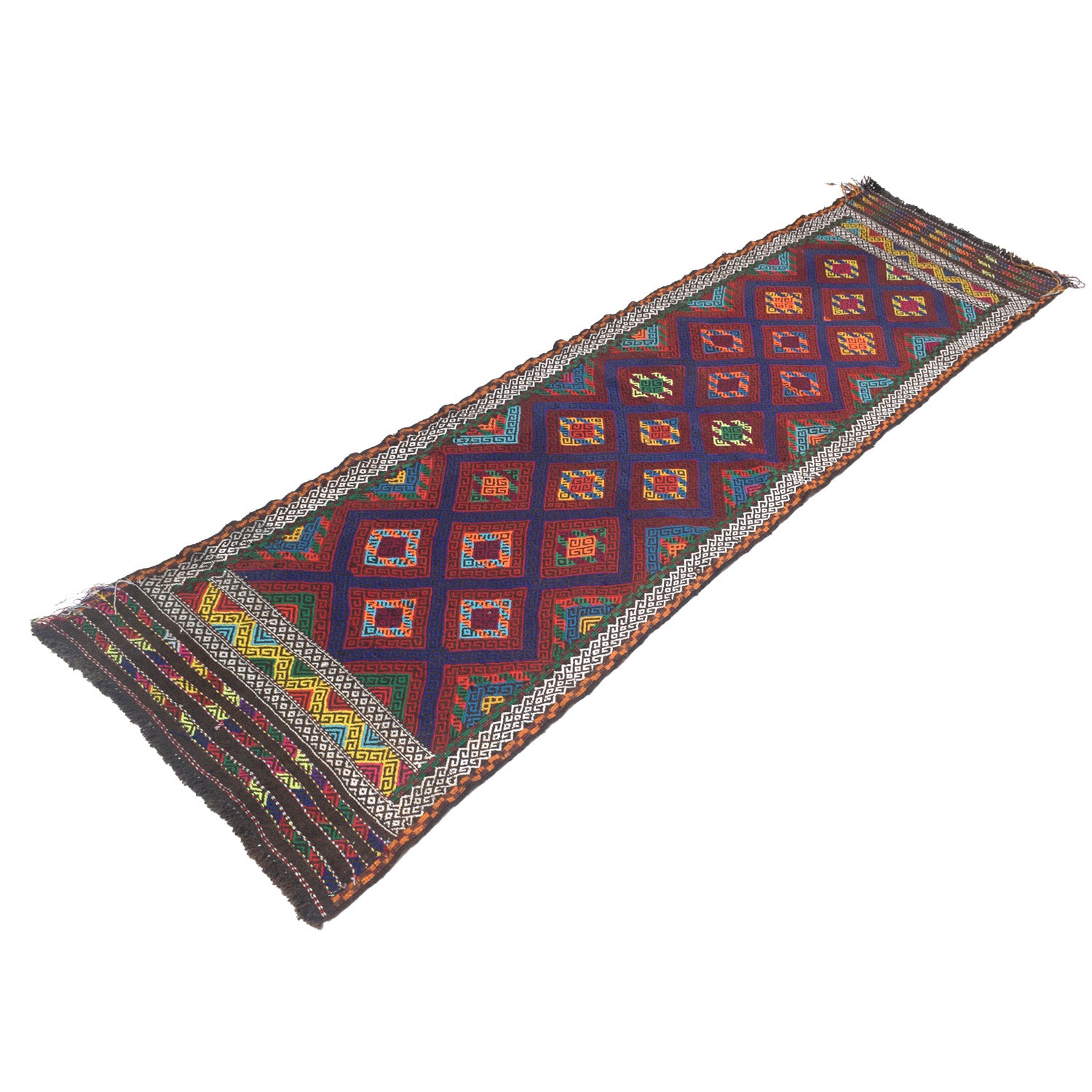 Short Kilim Runner 2' 3" x 8' 2" ft / 68 x 248 cm - No. Y13033
