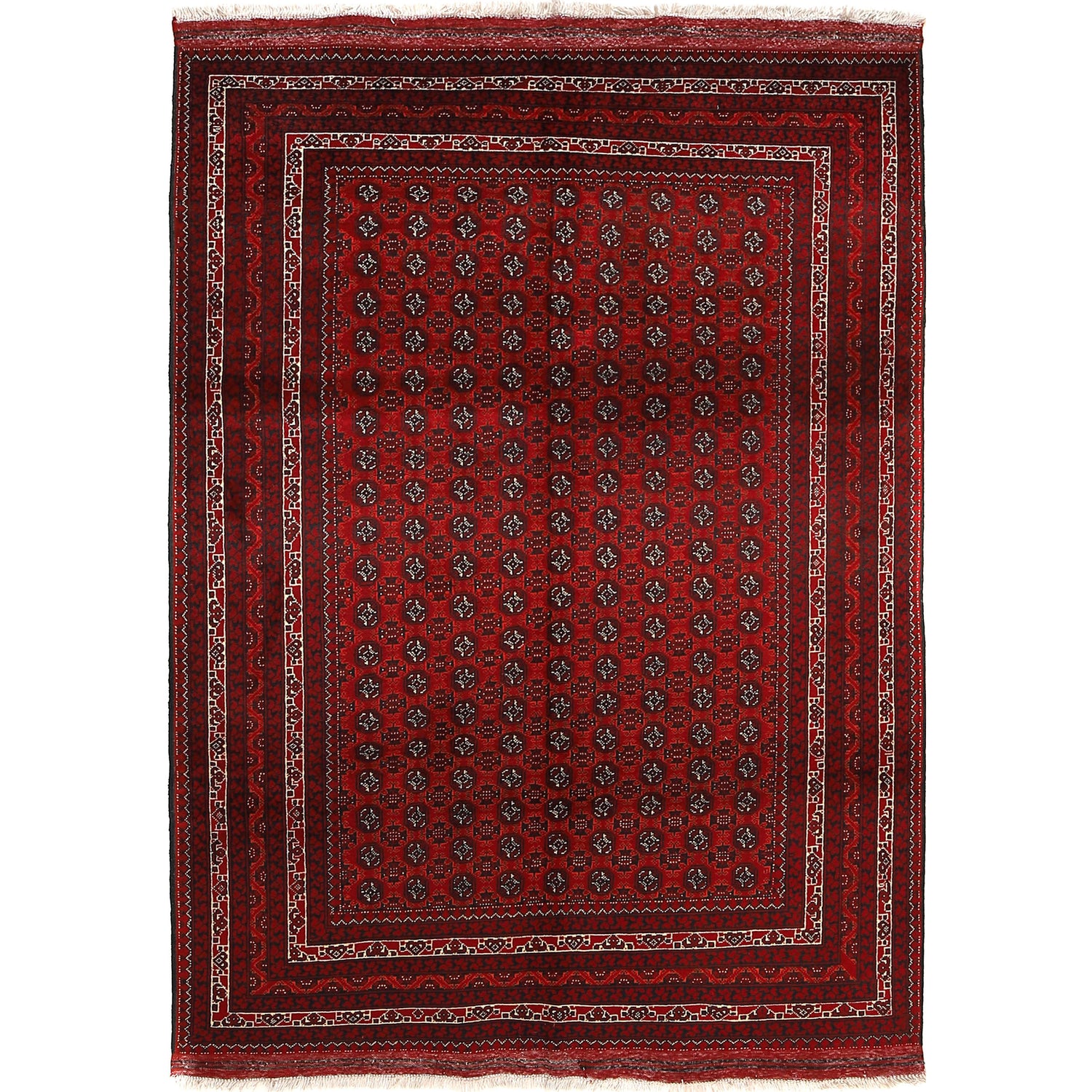 Oriental Handmade Khoja Roshnai Rug 4' 11" x 6' 3" ft / 149 x 191 cm - No. Y14713
