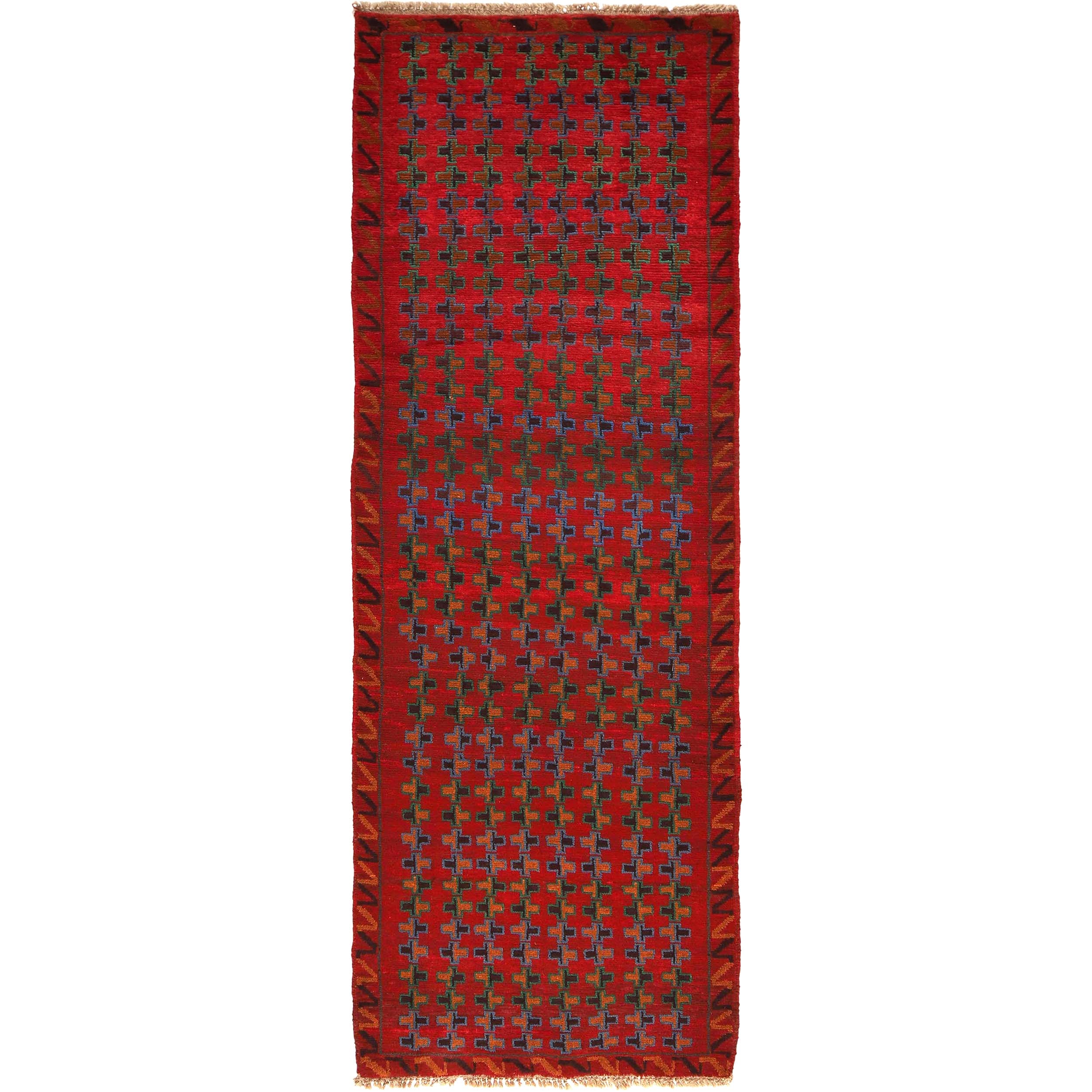 Handmade Balochi Runner Rug 2' 6" x 8' 2" ft / 75 x 250 cm - No. Y15005