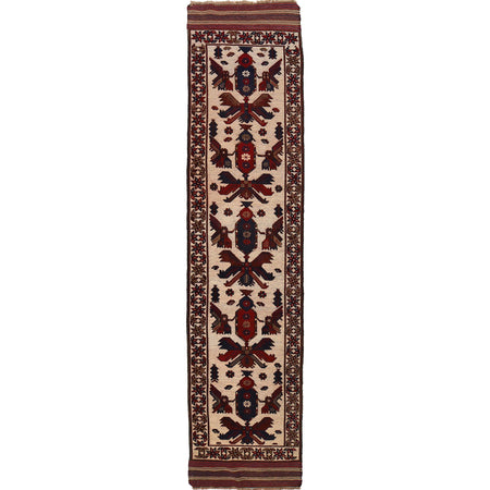 Handmade Barjista Kilim Runner Rug 2' 8" x 12' 7" ft / 81 x 383 cm - No. Y15110