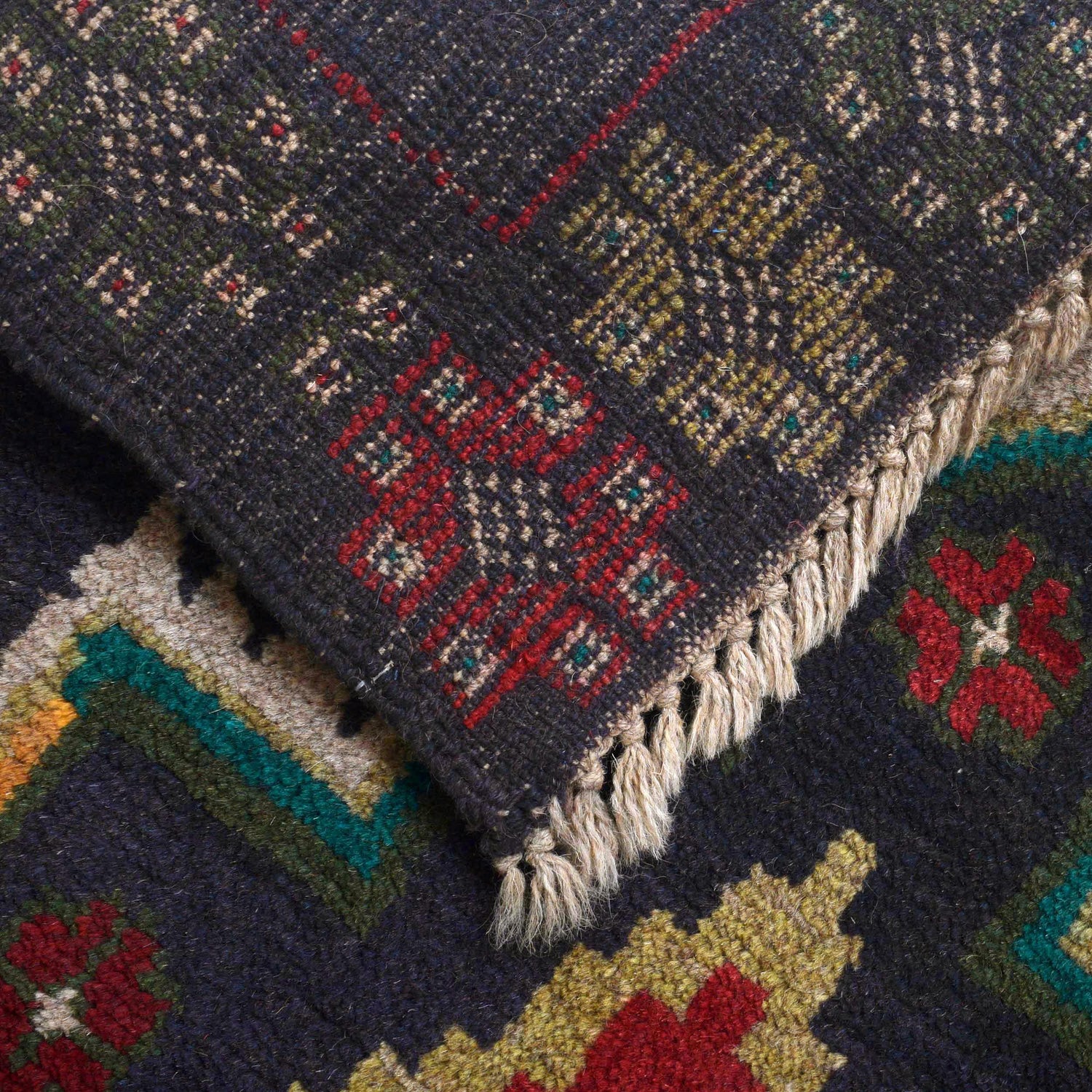 Handmade Balochi Runner Rug 2' 6" x 7' 7" ft / 76 x 232 cm - No. Y15374