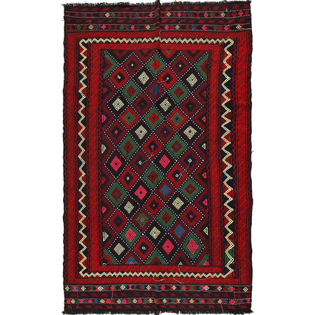 Hand Knotted Suzuni Kelim 5' 1" x 8' 5" ft / 154 x 257 cm - No. Y16037