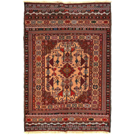 Handmade Maliki Kilim 4' 2" x 6' 3" ft / 126 x 191 cm - No. Y16167