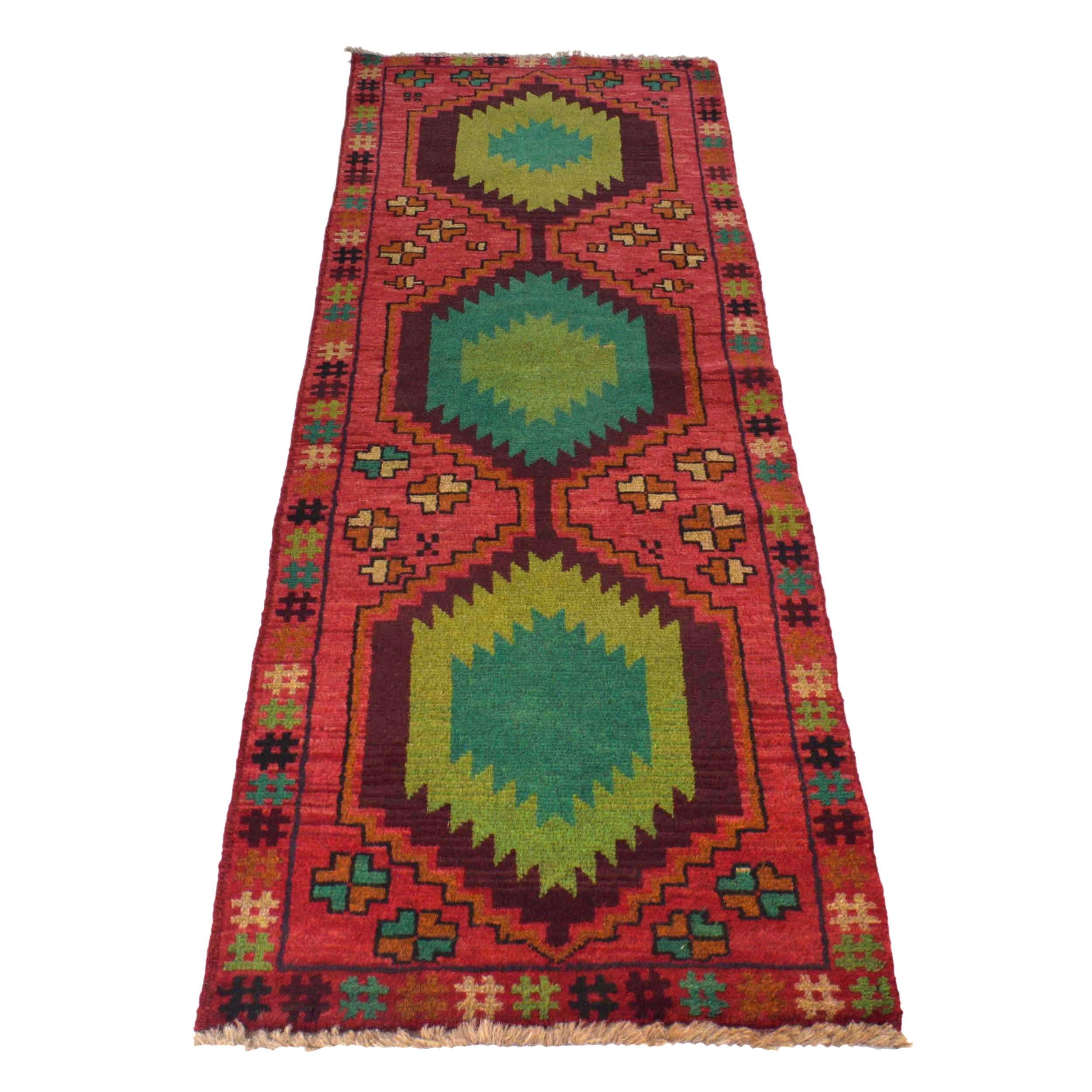 Red Color Baloch Runner 2' 0" x 6' 8" ft / 62 x 202 cm - No. Y16316