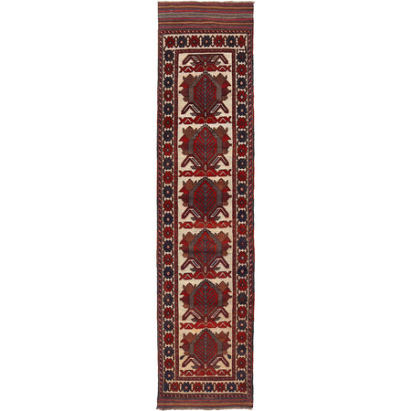Handmade Barjista Kilim Runner Rug 2' 6" x 11' 3" ft / 75 x 342 cm - No. Y16361