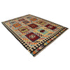 Colorful Flat-Weave Wool Kilim 7' 3" x 9' 10" ft / 220 x 300 cm - No. Y31566