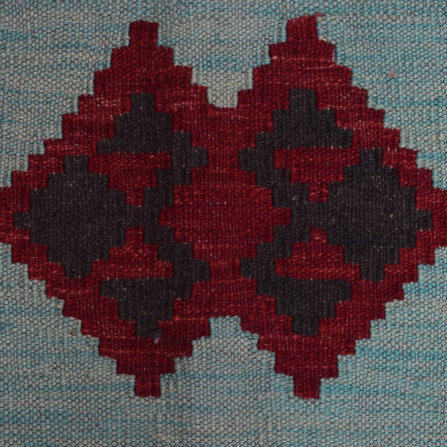 Colorful Flat-Weave Wool Kilim 7' 3" x 9' 10" ft / 220 x 300 cm - No. Y31566