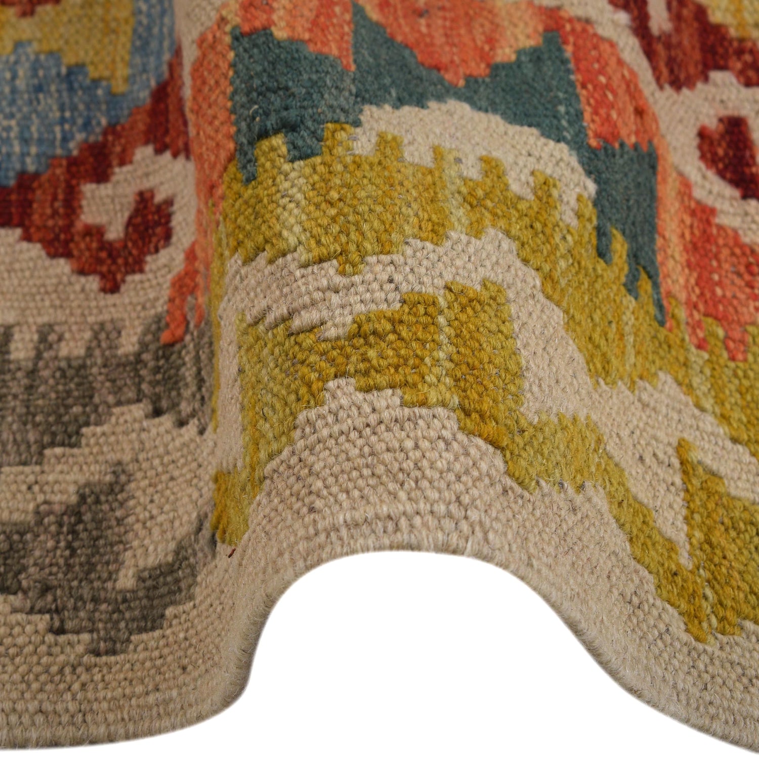 Handmade Turkish Design Wool Kilim Runner 2' 9" x 8' 10" ft / 84 x269 cm - No. Y31577