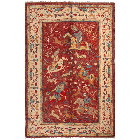 Handmade Picture Area Rug 3' 11" x 6' 0" ft / 119 x 184 cm - No. Y33035