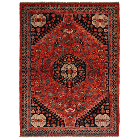 Shirazi Hand Knotted Carpet 6' 8" x 9' 8" ft / 202 x 295 cm - No. Y35651