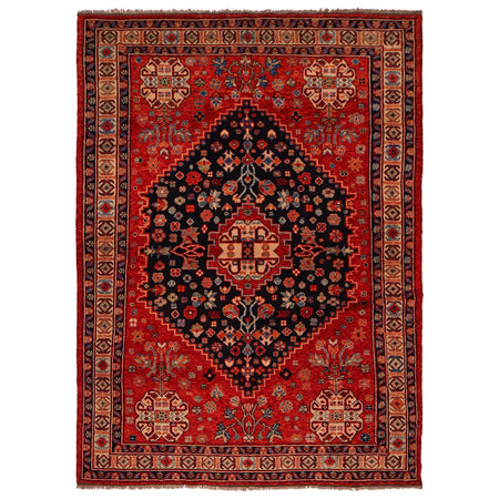 Shirazi Hand Knotted Carpet 6' 7" x 9' 8" ft / 200 x 295 cm - No. Y35652