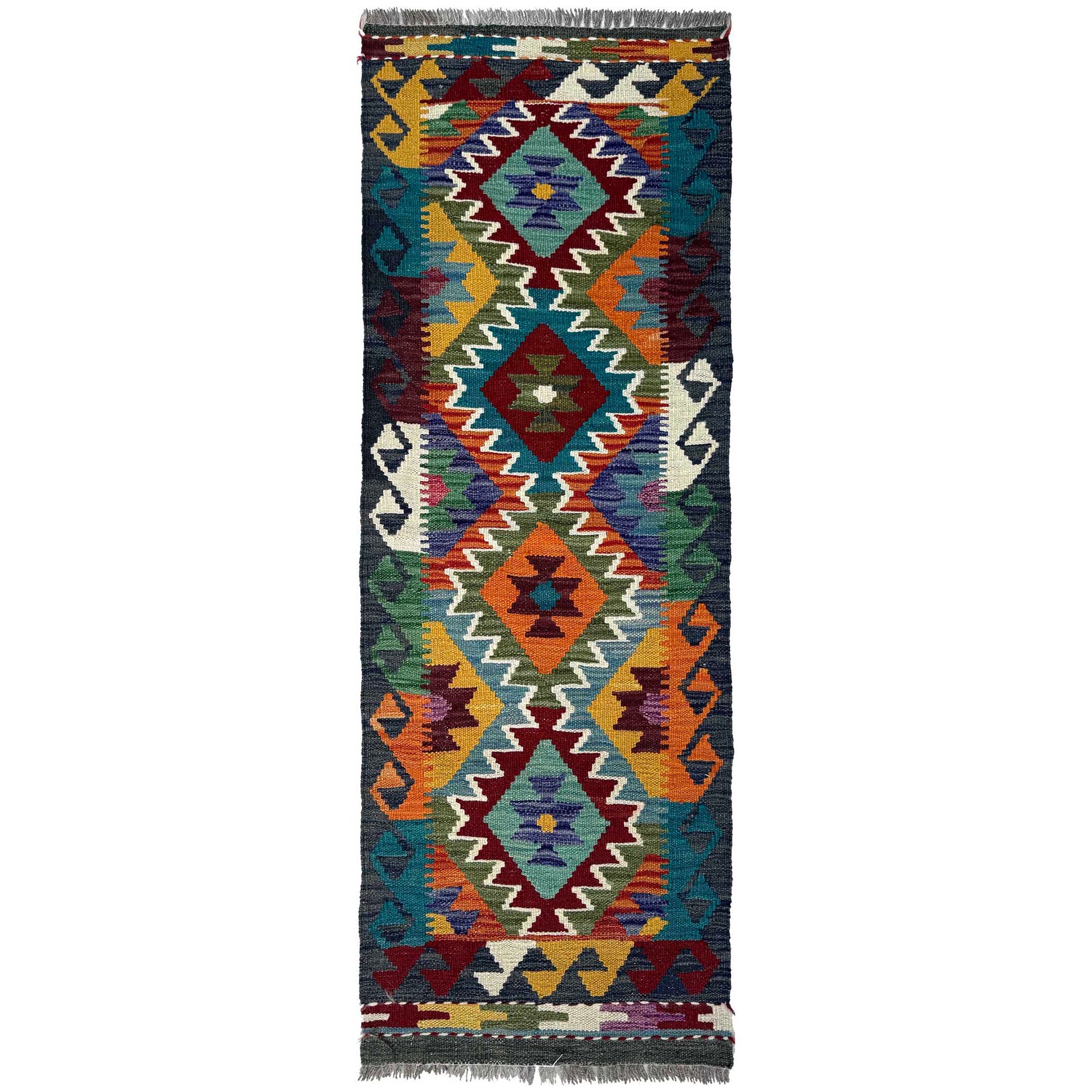 Handmade Vegetable Kelim Runner 1' 8" x 4' 10"  ft / 52 x 148 cm - No. Y37265
