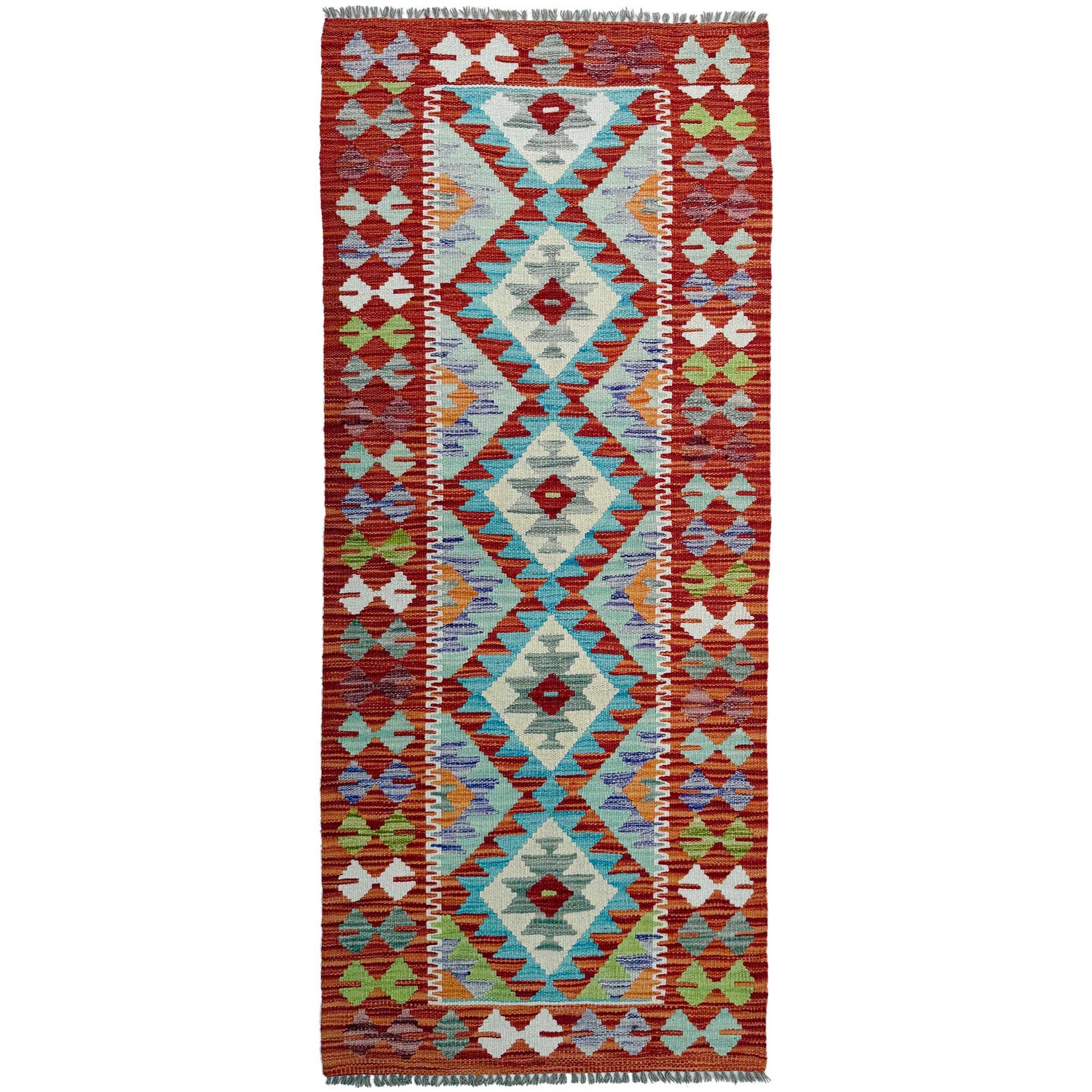 Short Chobi Kilim Runner 2' 5" x 6' 6" ft / 74 x 199 cm - No. Y37275