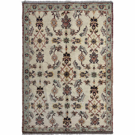 Modern Oushak Area Rug 3' 11" x 5' 9" ft / 120 x 175 cm - No. Y37279
