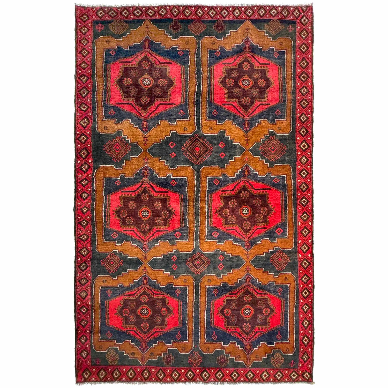 Tribal Baloch Rug 4' 8" x 8' 7" ft / 142 x 262 cm - No. Y37282