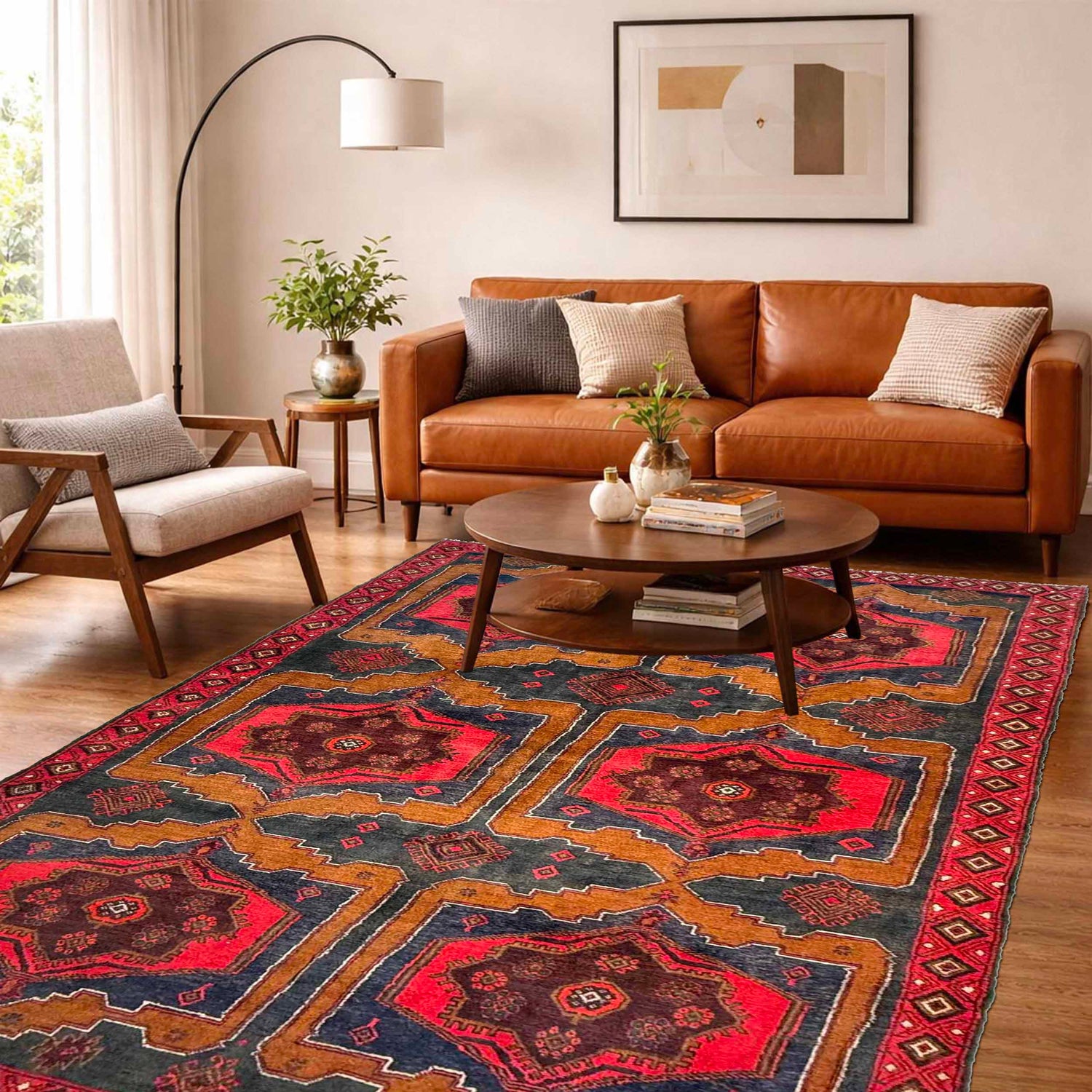 Tribal Baloch Rug 4' 8" x 8' 7" ft / 142 x 262 cm - No. Y37282