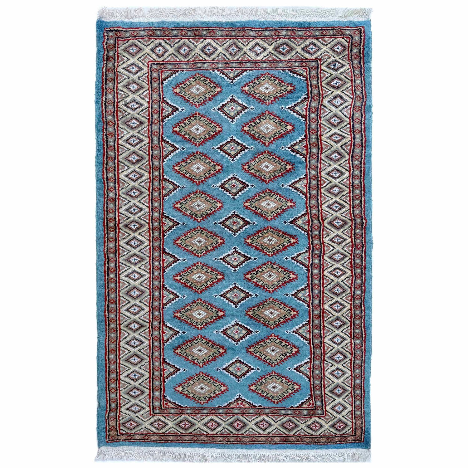 Blue Color Jaldar Area Rug 3' 1" x 5' 3" ft / 94 x 154 cm - No. Y37285