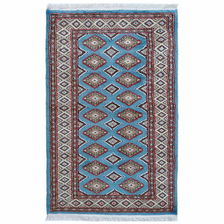 Blue Color Jaldar Area Rug 3' 1" x 5' 3" ft / 94 x 154 cm - No. Y37285