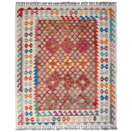 Handmade Vegetable Kilim 5' 1" x 6' 7" ft / 154 x 201 cm - No. Y37300