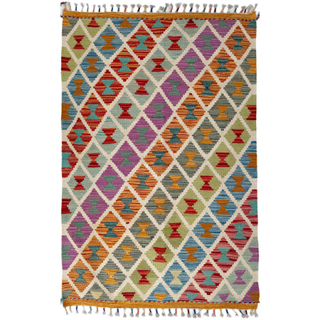 Handmade Vegetable Kelim 2' 7" x 4' 3" ft / 80 x 130 cm - No. Y37330