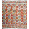 Multi Color ful Flat-Weave Wool Kilim 8' 5" x 9' 9" ft / 256 x 297 cm - No. Y37336