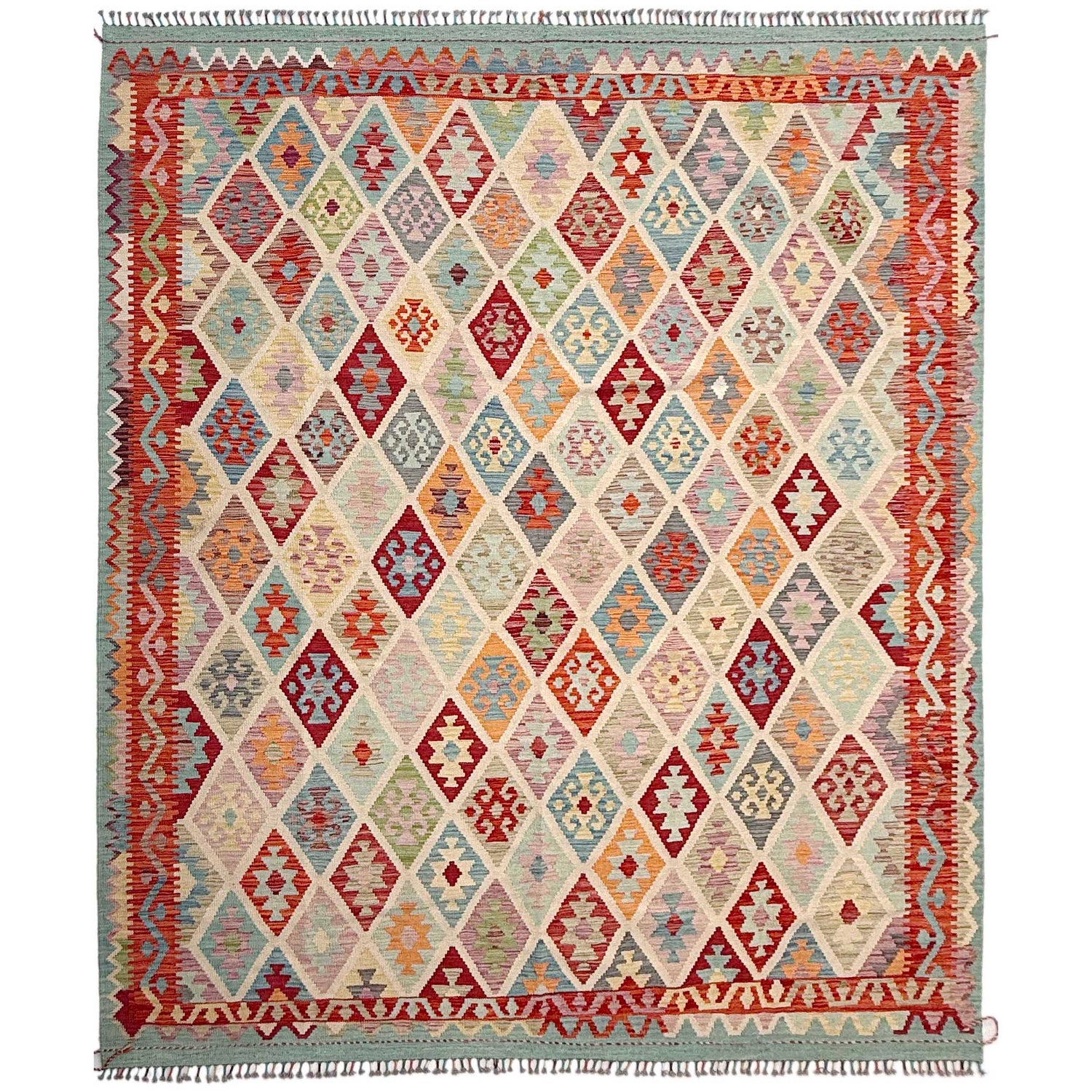 Handmade Vegetable Kelim 8' 5" x 10' 0" ft / 257 x 305 cm - No. Y37345