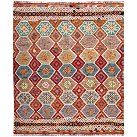 Large Size Chobi Kilim 8' 5" x 9' 9" ft / 257 x 296 cm - No. Y37353