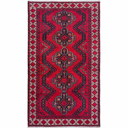 Tribal Baloch Rug 3' 3" x 6' 1" ft / 100 x 186 cm - No. Y37356