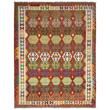 Hand Knotted Flatweave Kilim 6' 8" x 9' 10" ft / 202 x 299 cm - No. Y37452