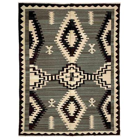 Handmade Turkish Design Wool Kilim 5' 7" x 7' 11" ft / 170 x 241 cm - No. Y39090