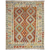 Multi Color ful Flat-Weave Wool Kilim 4' 9" x 6' 7" ft / 146 x 201 cm - No. Y39098