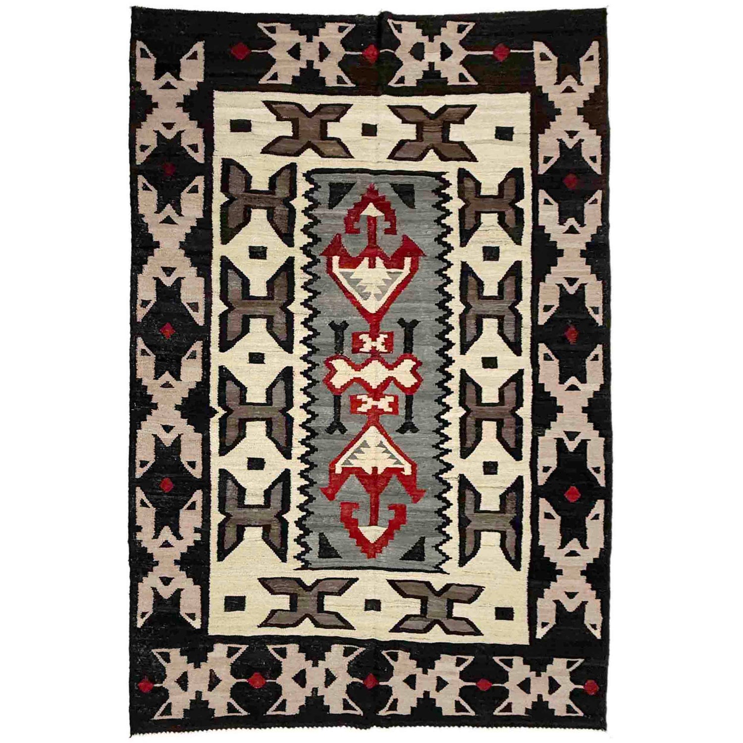 Handmade Afghan Vegetable Kilim 5' 8" x 8' 5" ft / 172 x 256 cm - No. Y39099