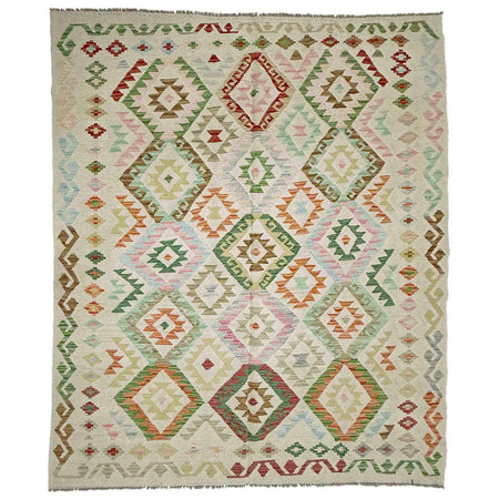 Handmade Afghan Vegetable Kilim 5' 9" x 7' 9" ft / 175 x 237 cm - No. Y39102