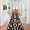 Hand Woven Wool Kelim Runner 2' 6" x 9' 9" ft / 77 x 298 cm - No. Y39105