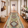 Handmade Turkish Design Wool Kilim Runner 2' 7" x 9' 5" ft / 80 x 286 cm - No. Y39106