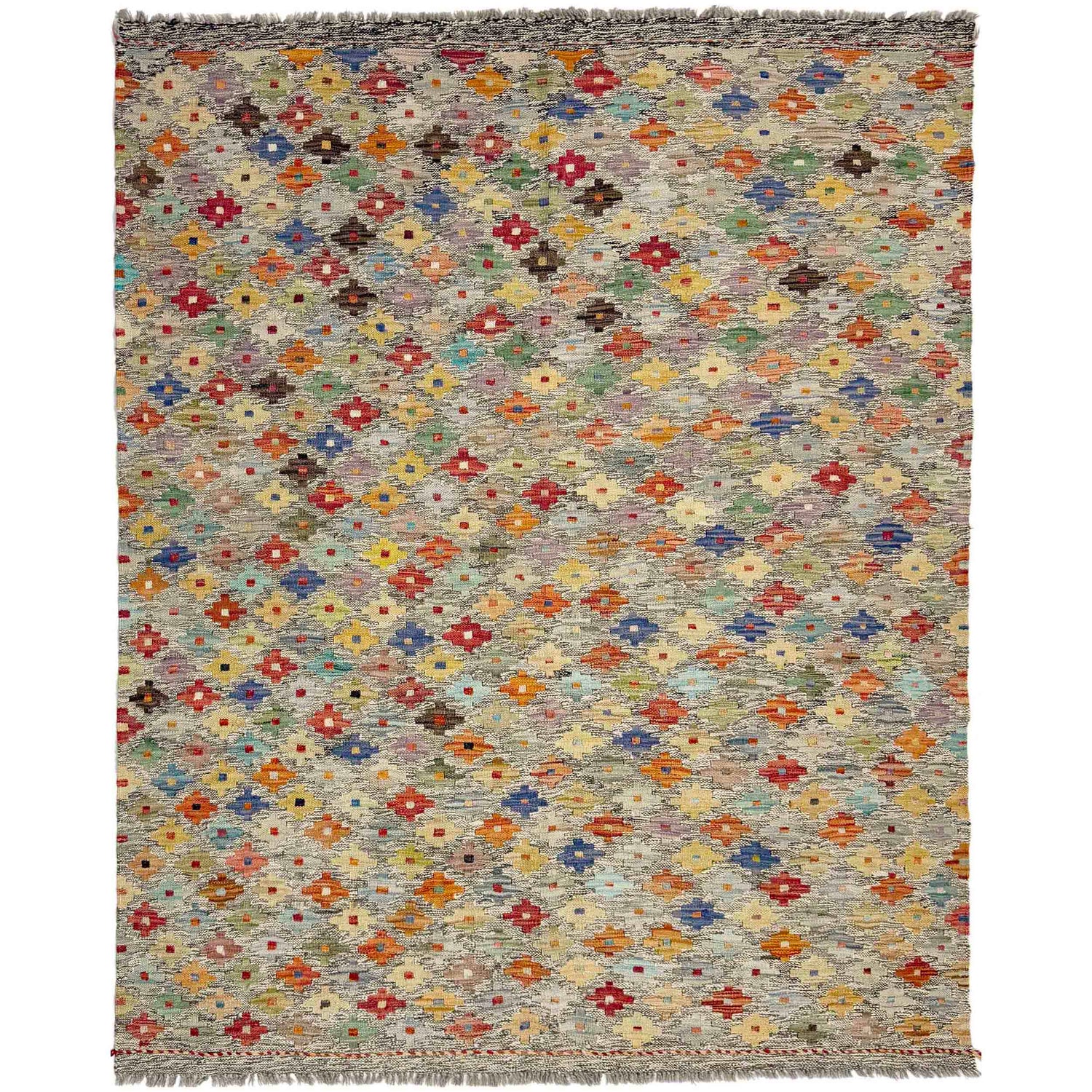 Handmade Vegetable Kelim 5' 1" x 6' 6" ft / 155 x 197 cm - No. Y39111