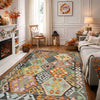 Hand Knotted Flatweave Kilim 4' 0" x 5' 10" ft / 121 x 178 cm - No. Y39114