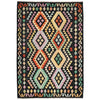 Handmade Afghan Vegetable Kilim 4' 3" x 6' 7" ft / 129 x 200 cm - No. Y39115