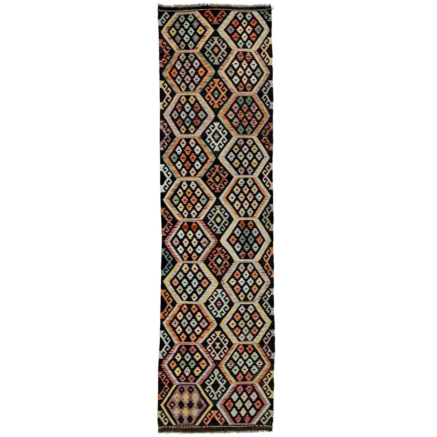 Hand Knotted Flatweave Kilim 2' 8" x 10' 1" ft / 81 x 307 cm - No. Y39121