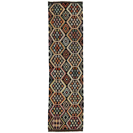 Hand Knotted Flatweave Kilim 2' 8" x 10' 1" ft / 81 x 307 cm - No. Y39121