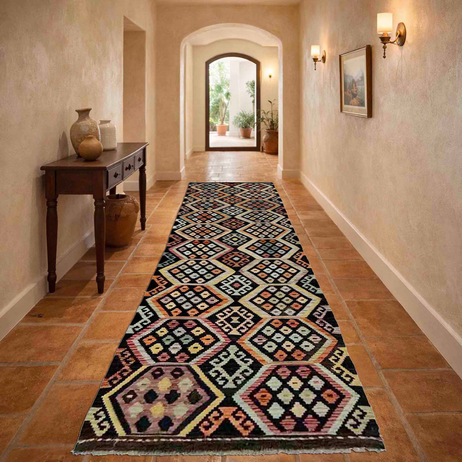 Hand Knotted Flatweave Kilim 2' 8" x 10' 1" ft / 81 x 307 cm - No. Y39121