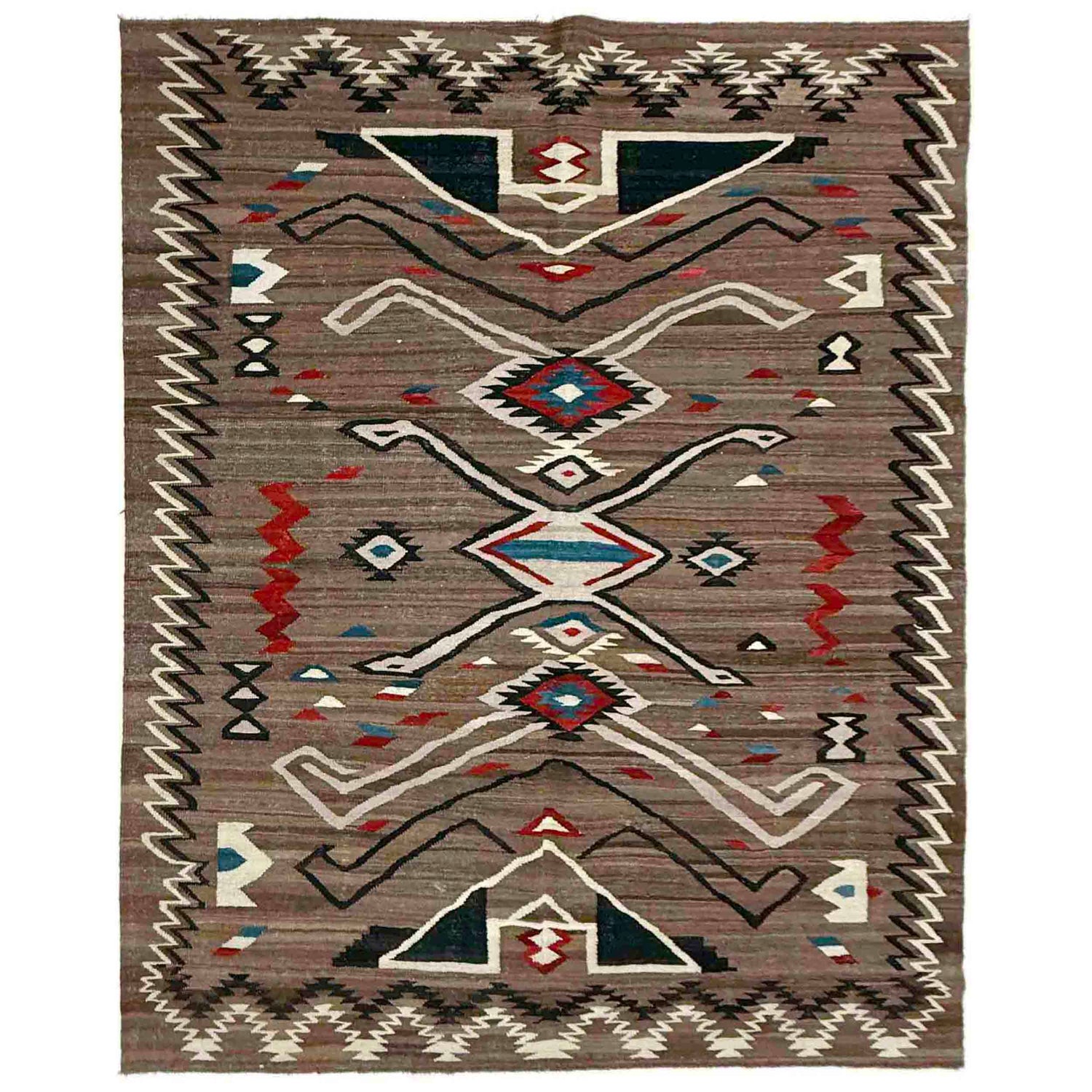Handmade Turkish Design Wool Kilim 6' 3" x 8' 8" ft / 190 x 265 cm - No. Y39129