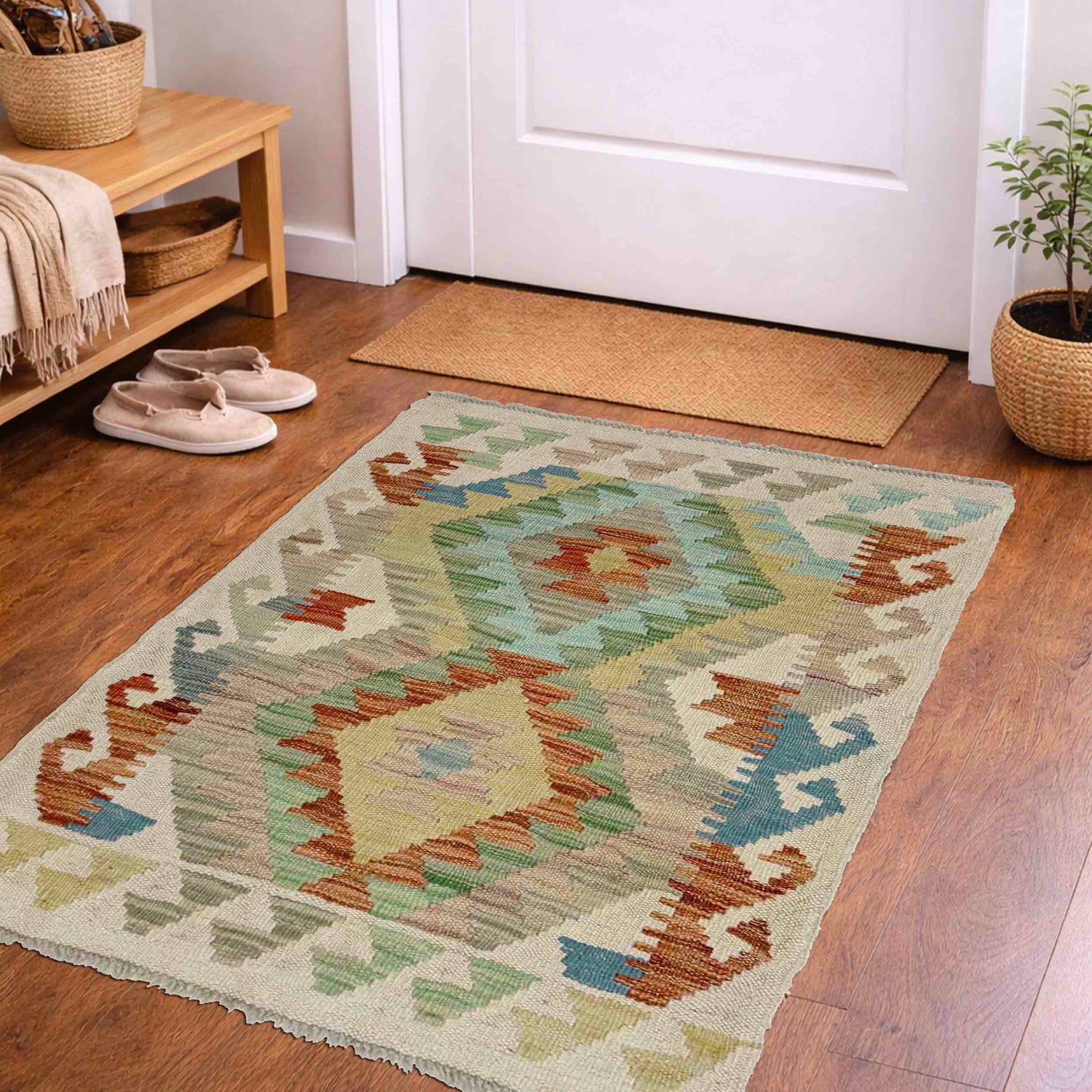 Small Size Chobi Kilim 1' 11" x 3' 2" ft / 59 x 96 cm - No. Y39133