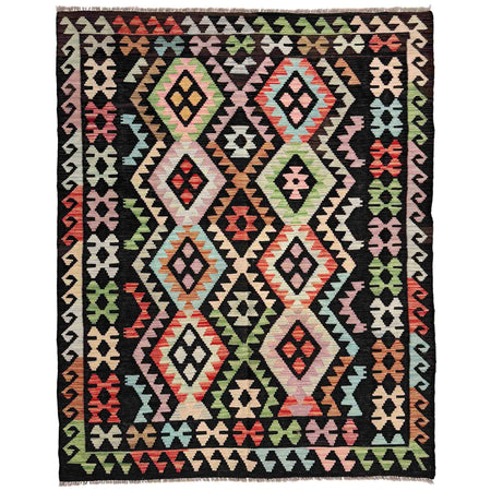 Handmade Afghan Vegetable Kilim 4' 11" x 6' 4" ft / 149 x 192 cm - No. Y39139