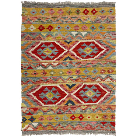 Small Size Chobi Kilim 3' 4" x 4' 9" ft / 102 x 146 cm - No. Y39159