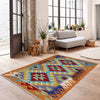 Handmade Afghan Vegetable Kilim 2' 6" x 4' 3" ft / 77 x 130 cm - No. Y39162
