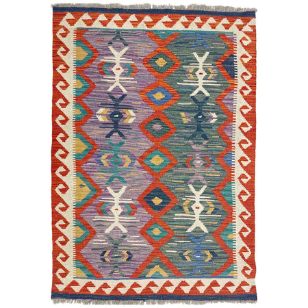 Hand Knotted Flatweave Kilim 3' 2" x 4' 11" ft / 97 x 149 cm - No. Y39167