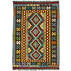 Handmade Afghan Vegetable Kilim 3' 4" x 4' 11" ft / 102 x 149 cm - No. Y39170