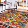 Multi Color ful Flat-Weave Wool Kilim 3' 4" x 4' 11" ft / 101 x 150 cm - No. Y39171
