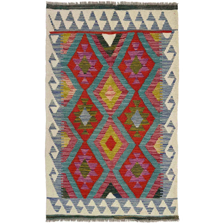 Handmade Vegetable Kilim 3' 1" x 4' 6" ft / 93 x 138 cm - No. Y39174